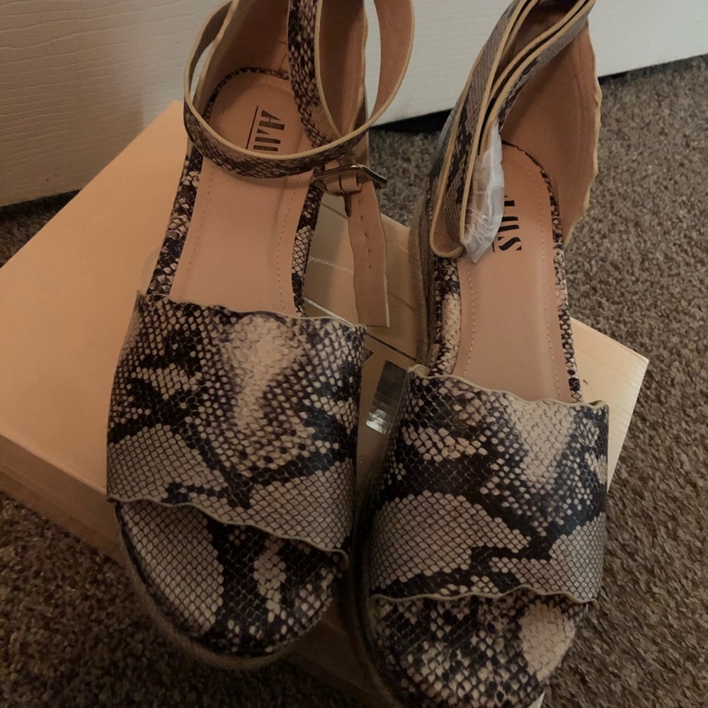 snake print platforms